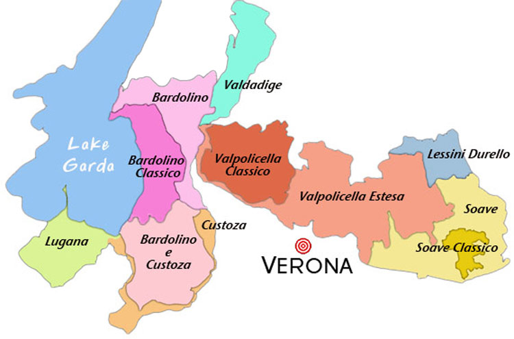 Image result for Veneto wine map