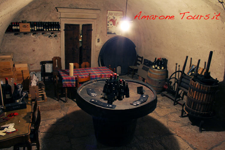The typical atmosphere of small winery tasting room.