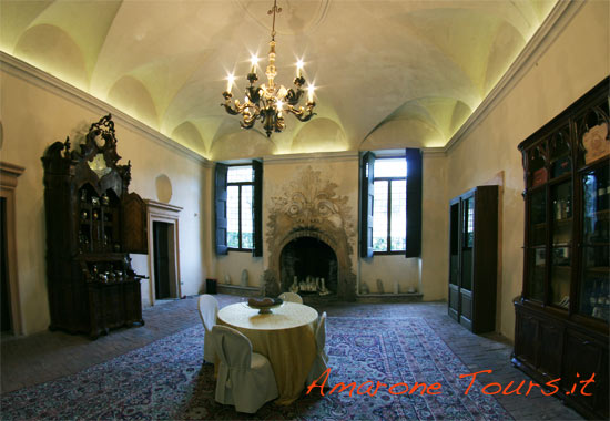 An inside room of Viila della Torre in Fumane - Valpolicella.
