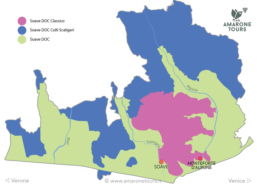 soave wine denomination map