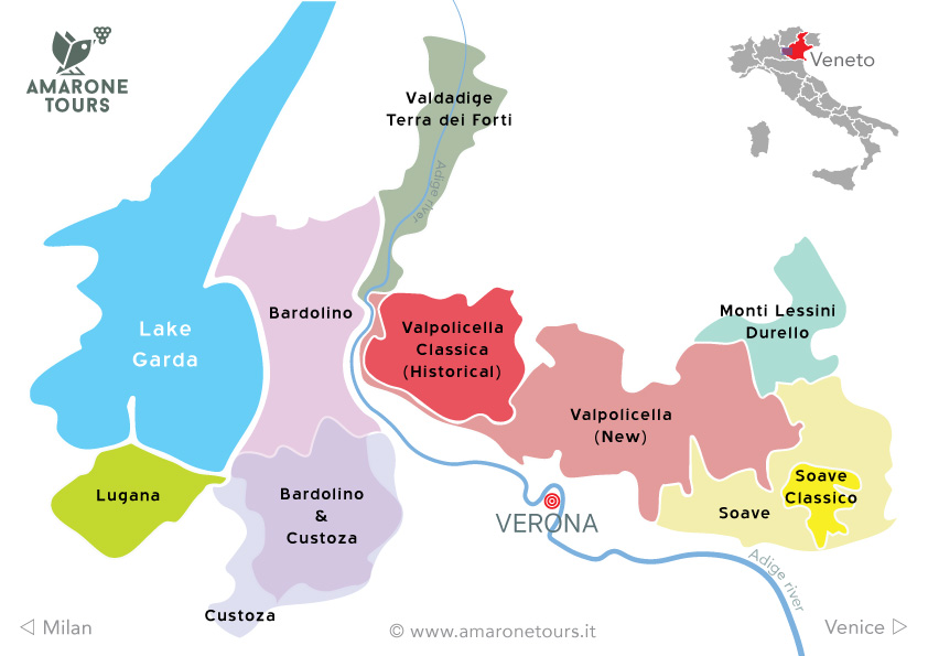 Verona wine regions map